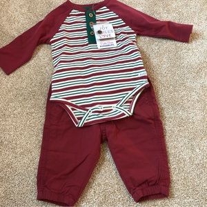 RuggedButts matching Christmas outfit 3-6 months